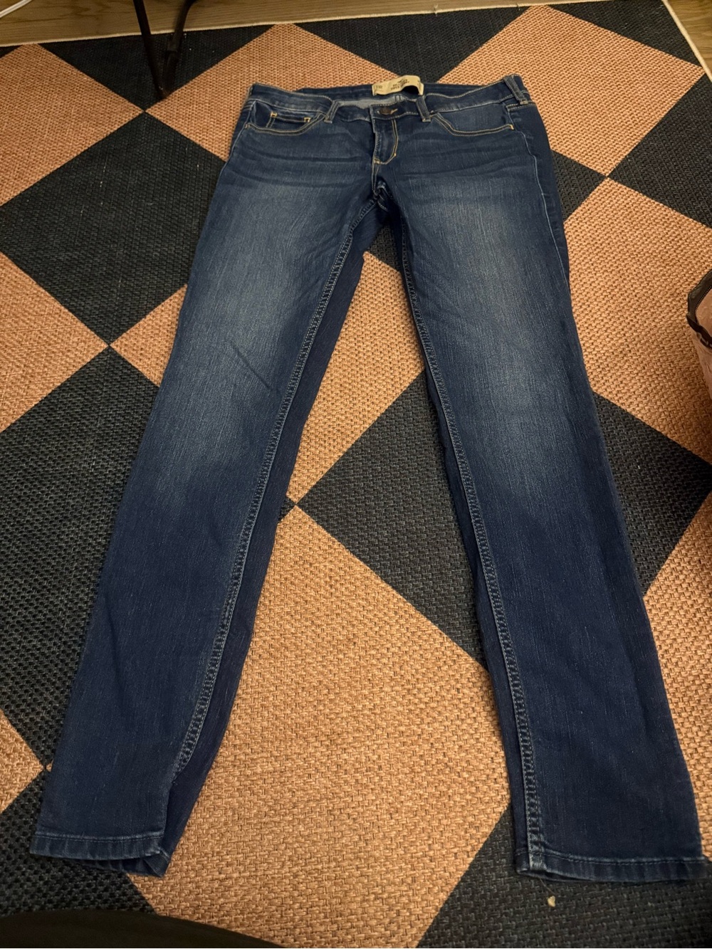 Y2K Vintage Hollister Dark Blue Women's Slim Straight Jeans